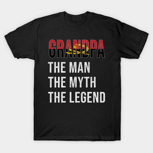 Grand Father Angolan Grandpa The Man The Myth The Legend - Gift for Angolan Dad With Roots From  Angola T-Shirt by Country Flags